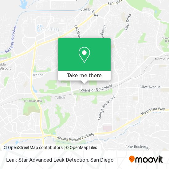 Mapa de Leak Star Advanced Leak Detection