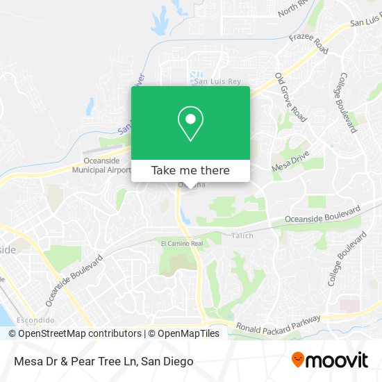 Mesa Dr & Pear Tree Ln map