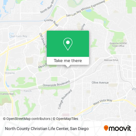 Mapa de North County Christian Life Center