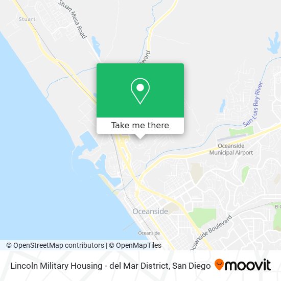 Lincoln Military Housing - del Mar District map