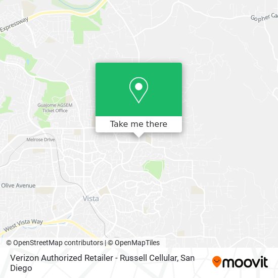 Verizon Authorized Retailer - Russell Cellular map