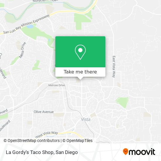 Mapa de La Gordy's Taco Shop