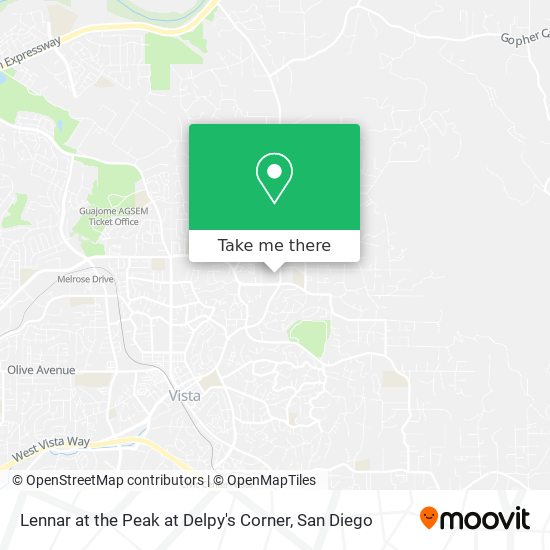 Lennar at the Peak at Delpy's Corner map