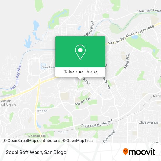 Mapa de Socal Soft Wash