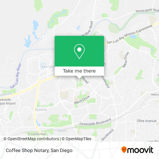 Coffee Shop Notary map