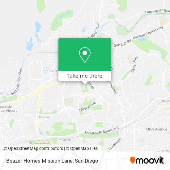Beazer Homes Mission Lane map