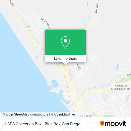 Mapa de USPS Collection Box - Blue Box