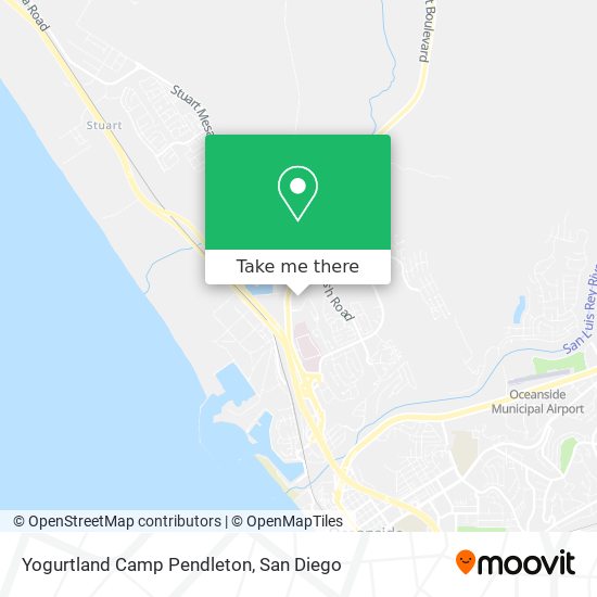 Mapa de Yogurtland Camp Pendleton