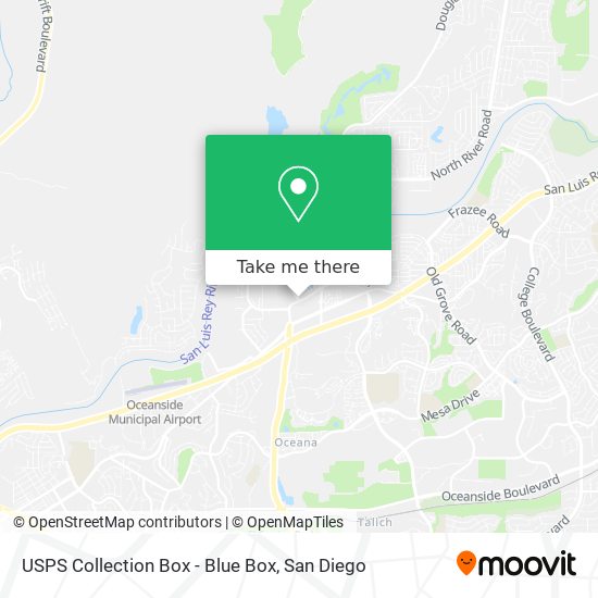 USPS Collection Box - Blue Box map