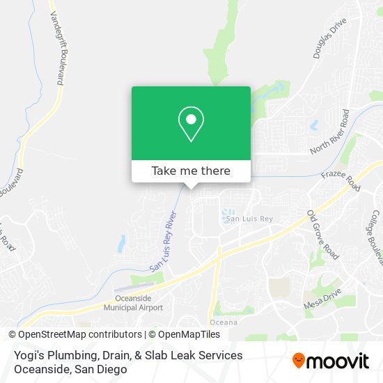 Yogi's Plumbing, Drain, & Slab Leak Services Oceanside map