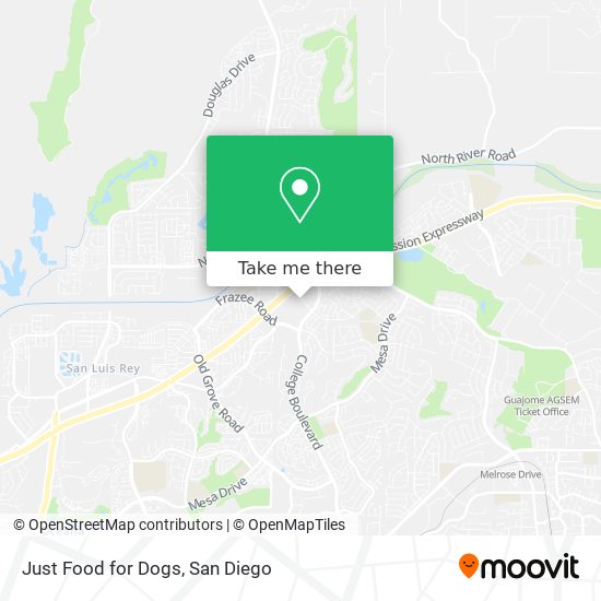 Just Food for Dogs map