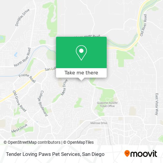 Mapa de Tender Loving Paws Pet Services