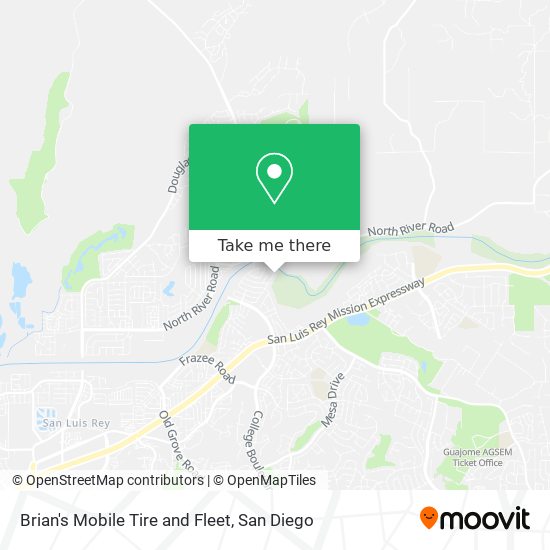 Brian's Mobile Tire and Fleet map