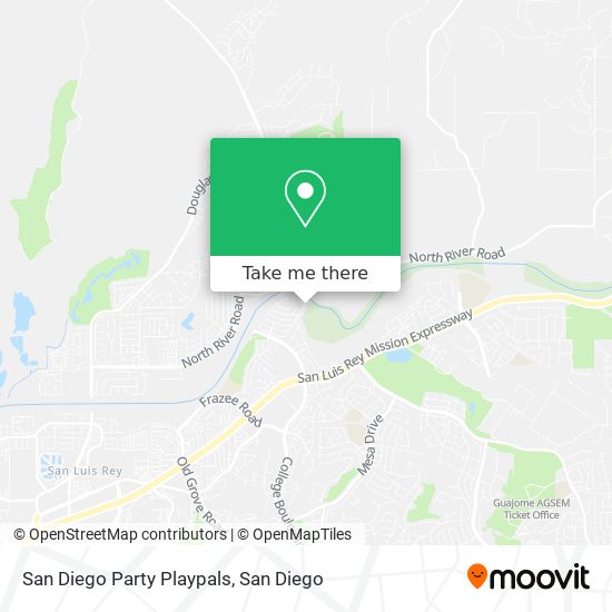 San Diego Party Playpals map