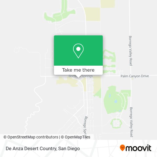 De Anza Desert Country map