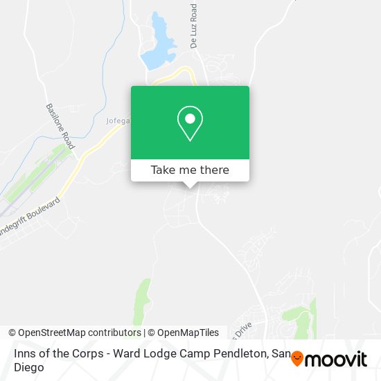 Inns of the Corps - Ward Lodge Camp Pendleton map