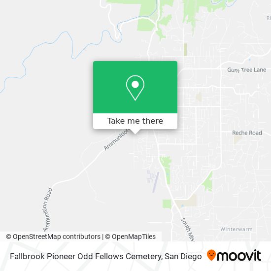 Fallbrook Pioneer Odd Fellows Cemetery map