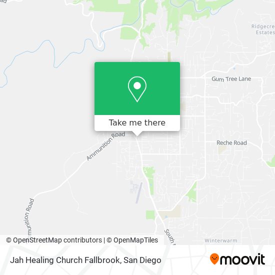 Mapa de Jah Healing Church Fallbrook