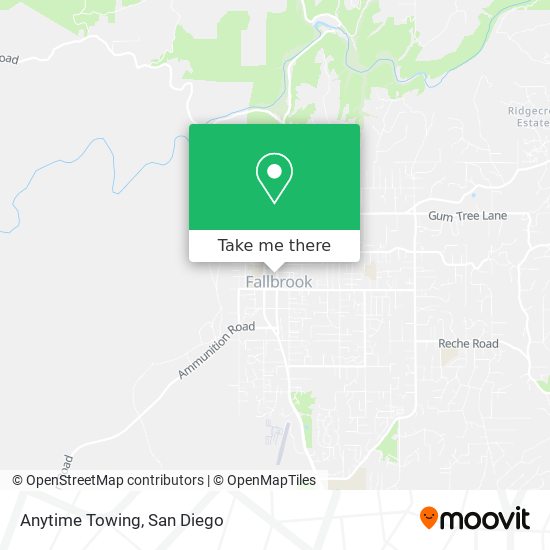 Anytime Towing map