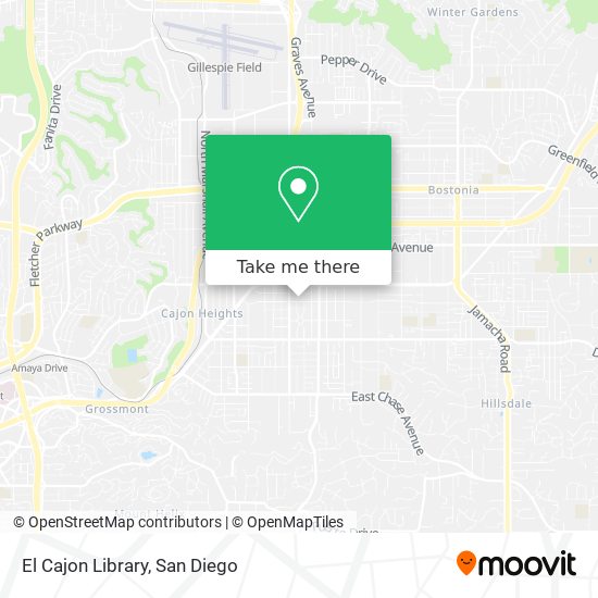 El Cajon Library map