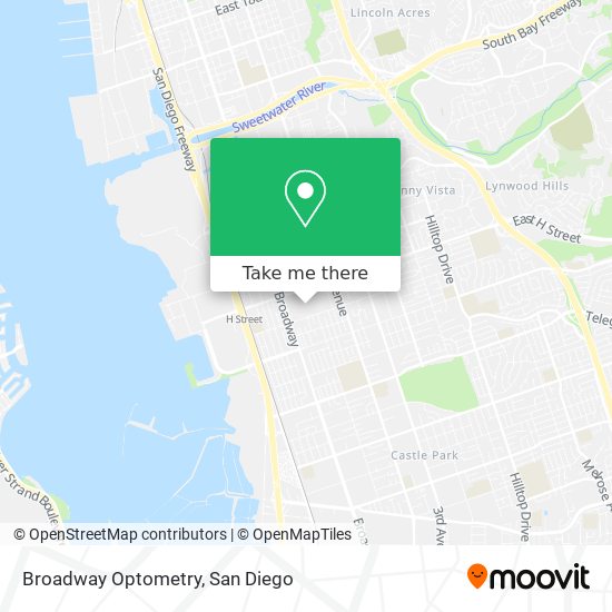 Broadway Optometry map