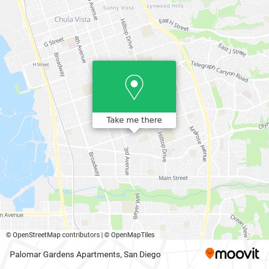 Mapa de Palomar Gardens Apartments