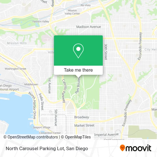 North Carousel Parking Lot map