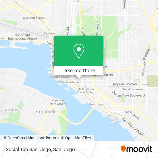 Mapa de Social Tap San Diego