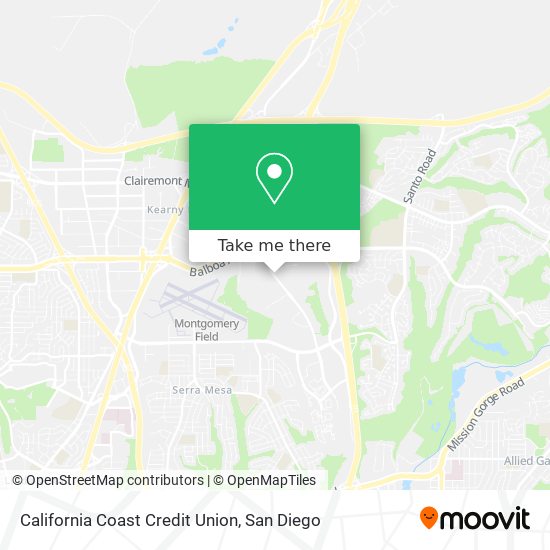 Mapa de California Coast Credit Union