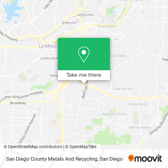 San Diego County Metals And Recycling map