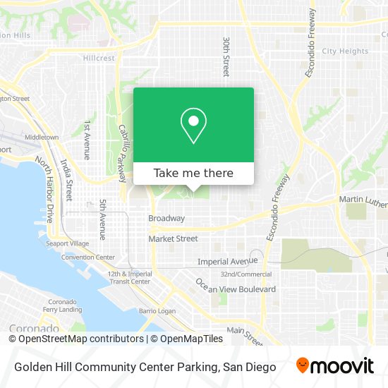 Golden Hill Community Center Parking map