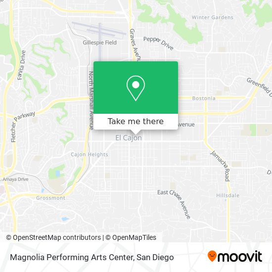 Mapa de Magnolia Performing Arts Center