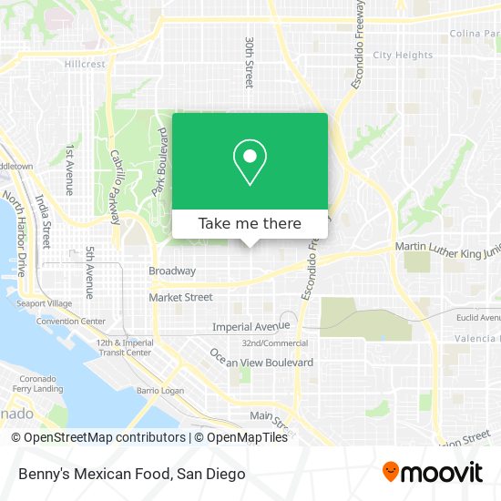 Mapa de Benny's Mexican Food