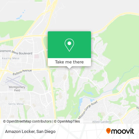 Mapa de Amazon Locker