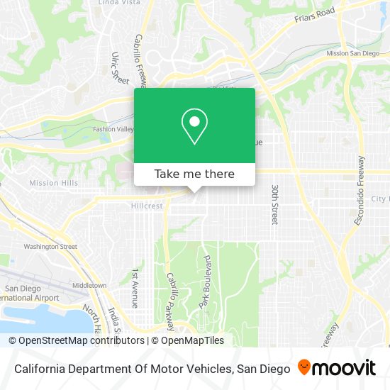 Mapa de California Department Of Motor Vehicles