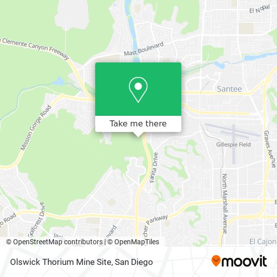 Mapa de Olswick Thorium Mine Site