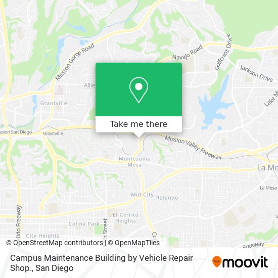 Campus Maintenance Building by Vehicle Repair Shop. map