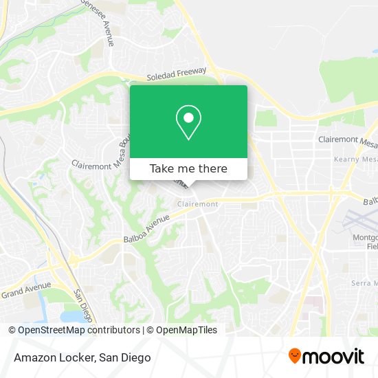 Mapa de Amazon Locker