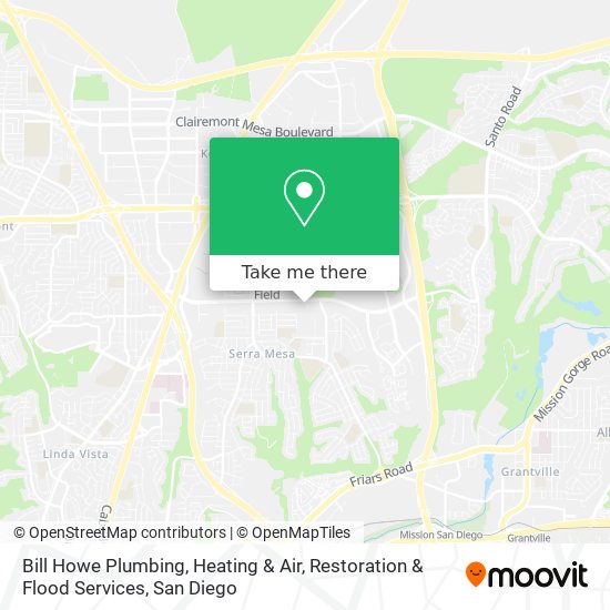 Bill Howe Plumbing, Heating & Air, Restoration & Flood Services map