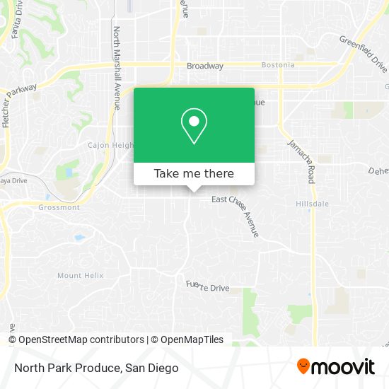 North Park Produce map