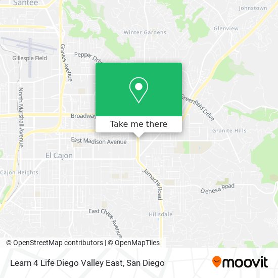 Learn 4 Life Diego Valley East map