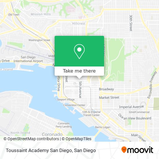 Toussaint Academy San Diego map
