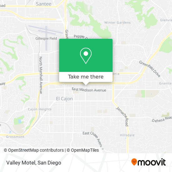 Valley Motel map