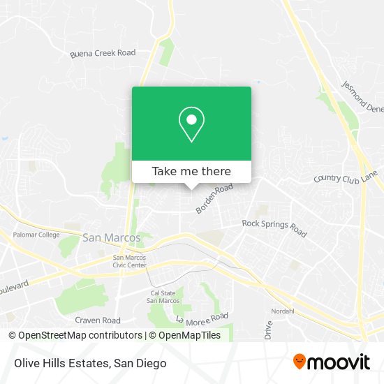 Olive Hills Estates map