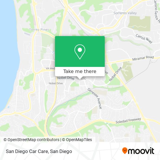 San Diego Car Care map