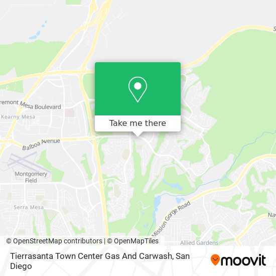 Mapa de Tierrasanta Town Center Gas And Carwash