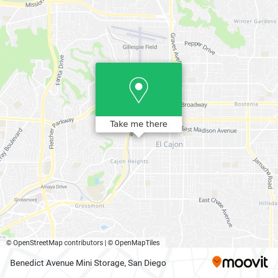 Benedict Avenue Mini Storage map