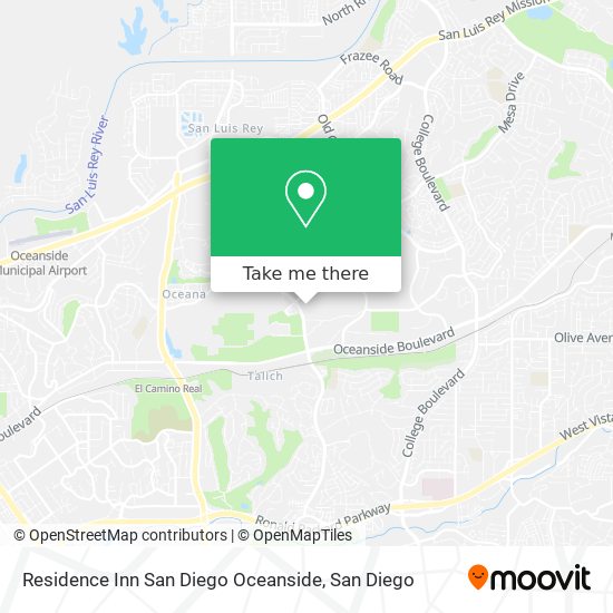 Residence Inn San Diego Oceanside map