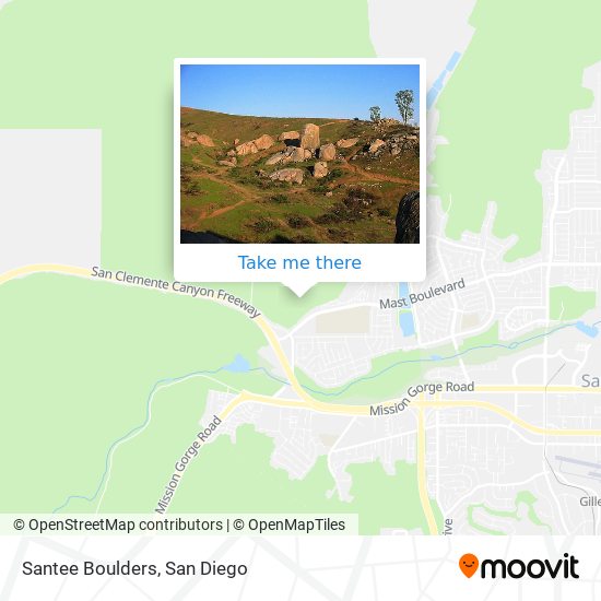 Santee Boulders map