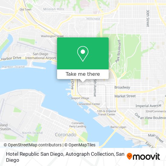 Hotel Republic San Diego, Autograph Collection map